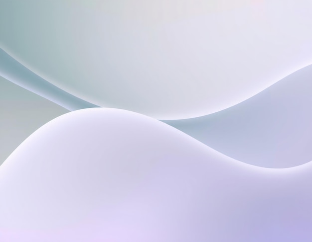 Fondo de gradiente abstracto con colores púrpura y azul pastel suaves y líneas onduladas
