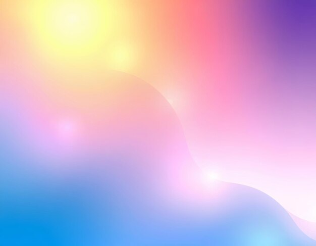Fondo de gradiente abstracto con colores rosa azul claro y amarillo