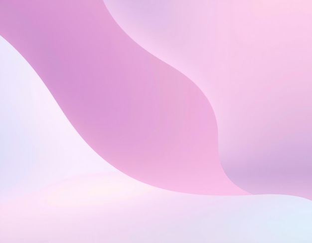 Fondo de gradiente abstracto con forma curva en rosa suave y blanco