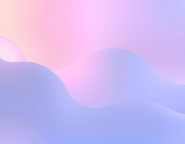 Fondo de gradiente abstracto con formas onduladas rosadas y azules suaves