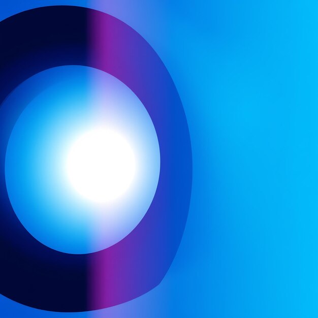 Fondo de gradiente de círculo azul y púrpura abstracto con espacio de copia