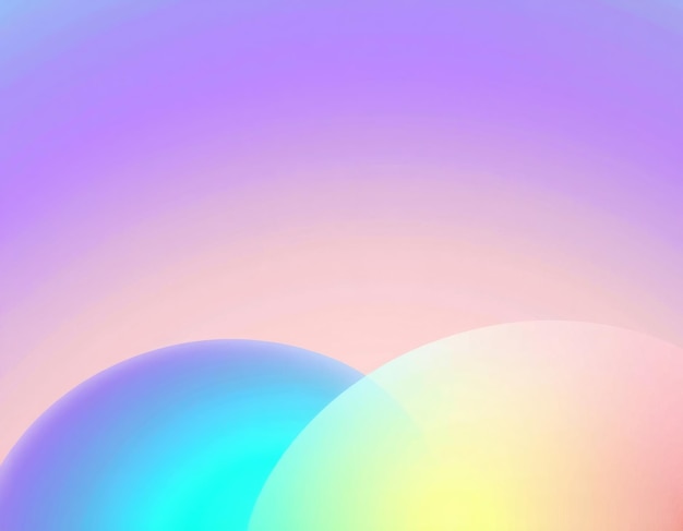 Fondo de gradiente colorido abstracto con dos círculos superpuestos