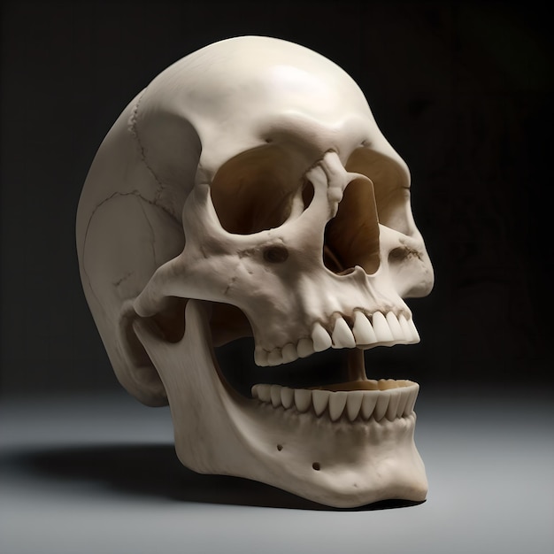 Fondo de gradiente del cráneo humano