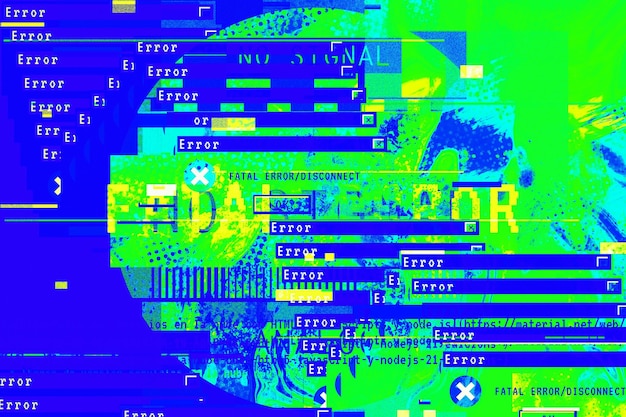 Fondo gradiente con efecto de glitch patrón universal