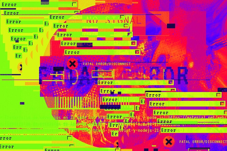Foto fondo gradiente con efecto de glitch patrón universal