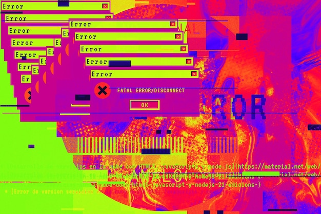 Fondo gradiente con efecto de glitch patrón universal