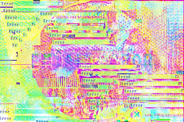 Foto fondo gradiente con efecto de glitch patrón universal