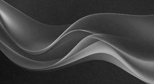 Fondo de gradiente gris blanco y negro con diseño de onda elegante