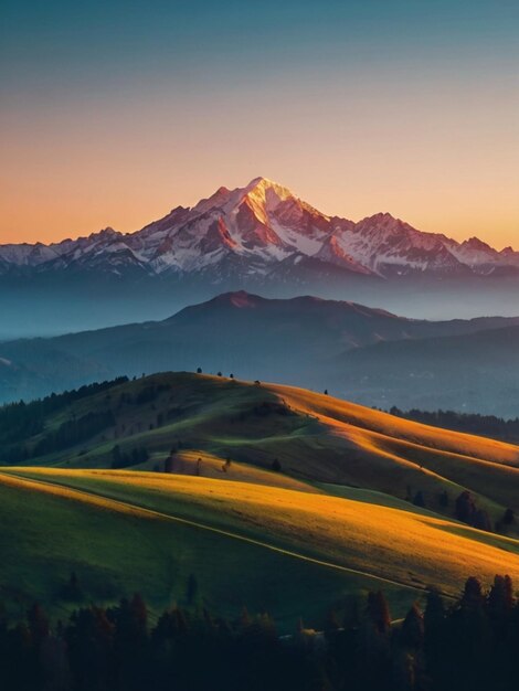 Foto fondo de gradiente de las montañas