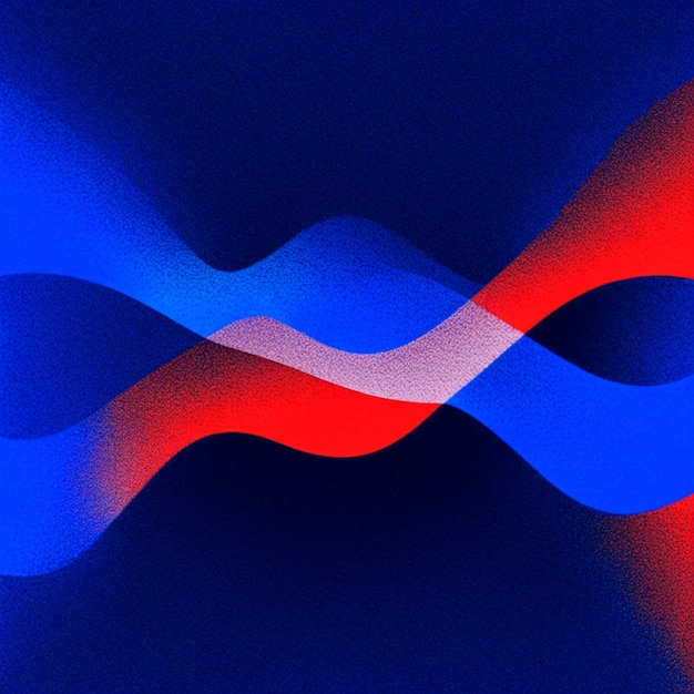 Fondo de gradiente oscuro con líneas onduladas fluidas rojas y azules papel pintado de diseño