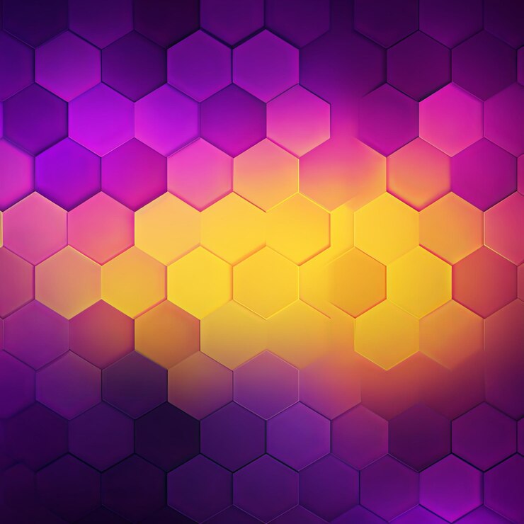 Foto fondo de gradiente púrpura y amarillo con un patrón hexagonal en una ilustración vectorial v 52 id de trabajo 01d451e9336a453aafff408bddd8cedc