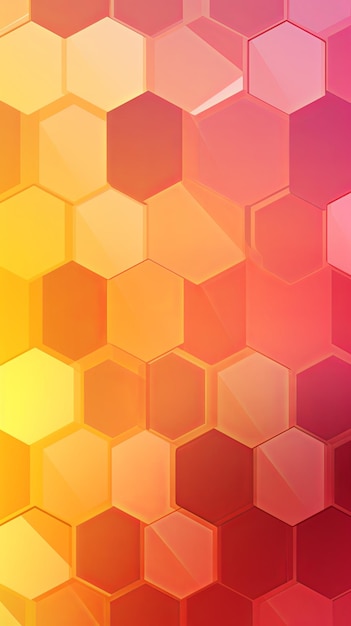 Fondo de gradiente rosa y amarillo con un patrón hexagonal en una ilustración vectorial ar 916 v 52 ID de trabajo bcdbfcd84d0c4bfb9e4ae2b2fa27c9b4