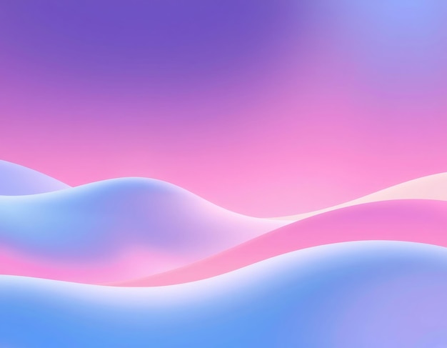 Fondo de gradiente rosa y azul abstracto con ondas suaves