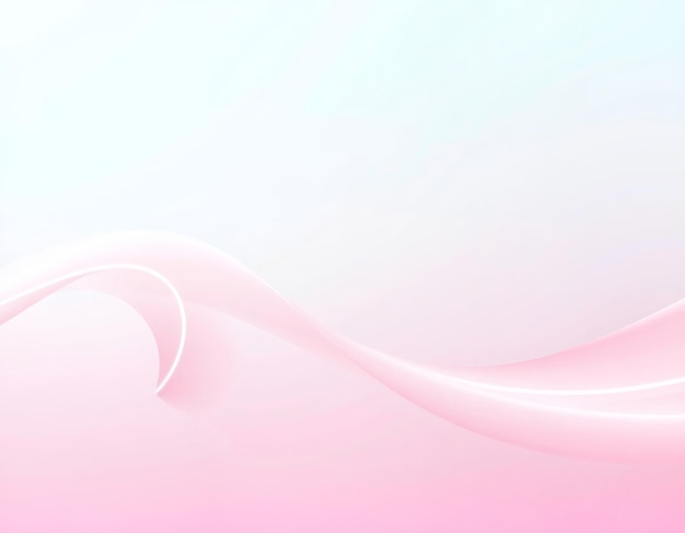 Fondo de gradiente rosa y blanco abstracto con una sola onda suave