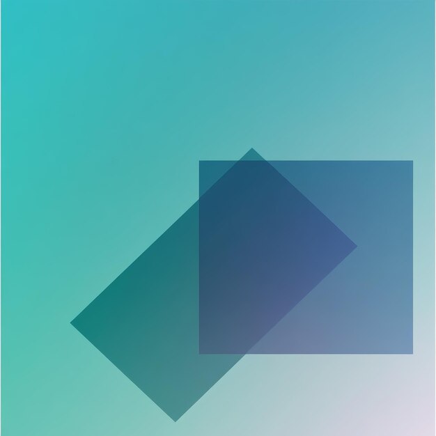 Fondo gradiente con tonos azules y verdes con cuadrados abstractos