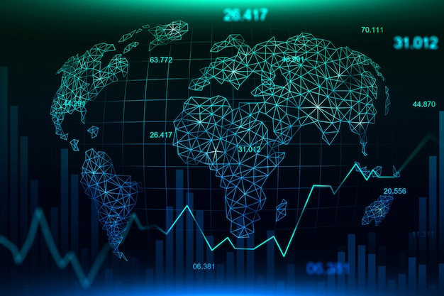 Fondo de gráfico de bolsa o forex