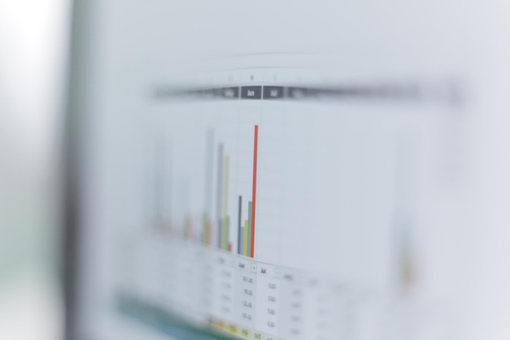 Foto fondo de gráfico de negocios análisis contabilidad de negocios en información