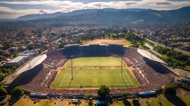 Foto fondo de un gran estadio de fútbol