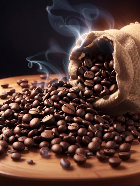 Fondo de granos de café Adecuado para tarjetas de felicitación Día internacional del café