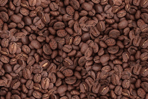Fondo de granos de café tostado