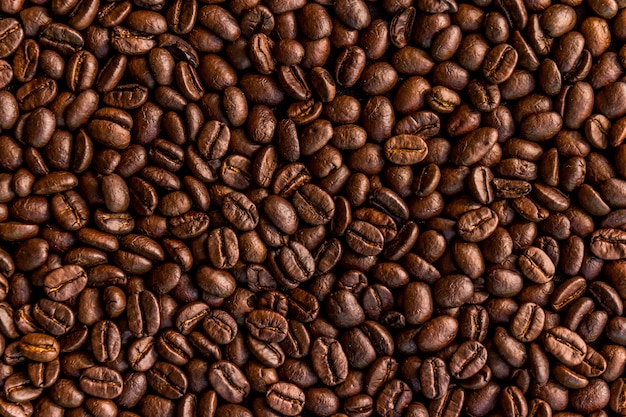 Fondo de granos de café tostado