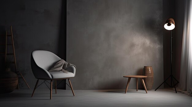 Fondo gris minimalista con una suave textura mate con suaves luces etéreas en tonos cálidos