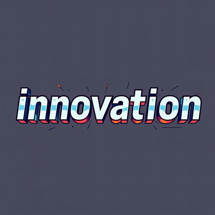 Foto un fondo gris con las palabras innovación