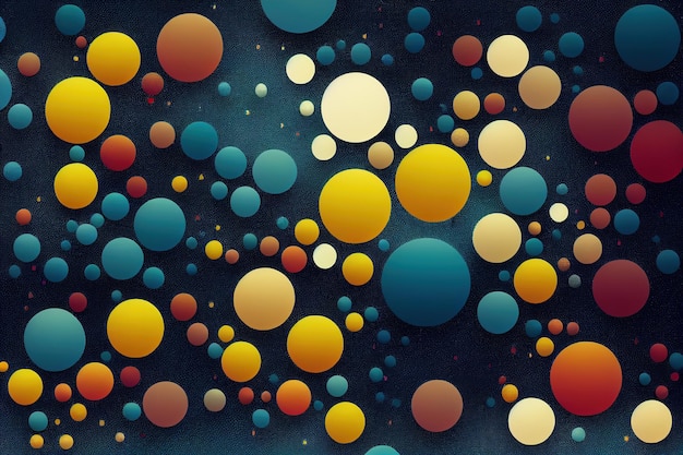 Fondo grunge abstracto con diseño de burbujas de color