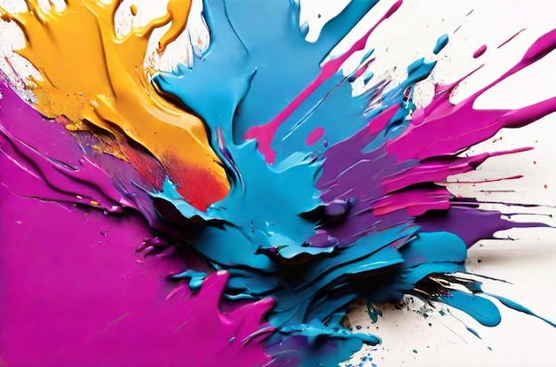 Fondo grunge abstracto con salpicaduras de pintura de colores