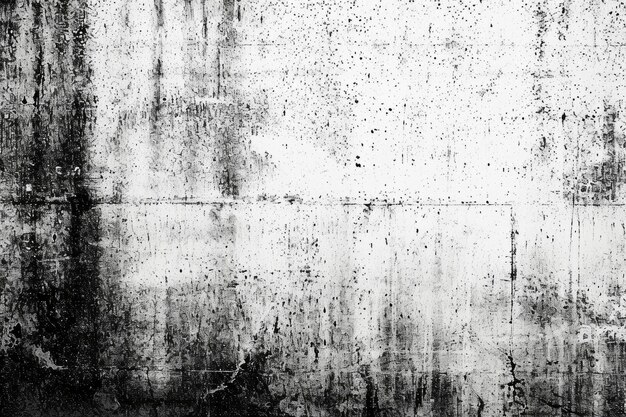 Fondo grunge de blanco y negro Ilustración abstracta textura de grietas chips punto Patrón monocromo sucio de la vieja superficie desgastada