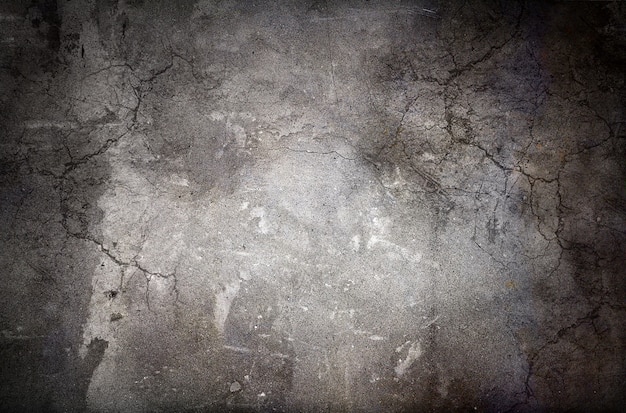 Fondo de grunge gris antiguo abstracto con la textura de un muro de hormigón sucio agrietado