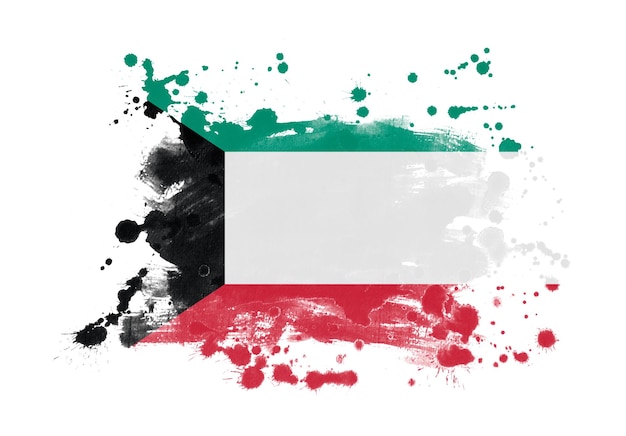 Fondo de grunge pintado de bandera de Kuwait