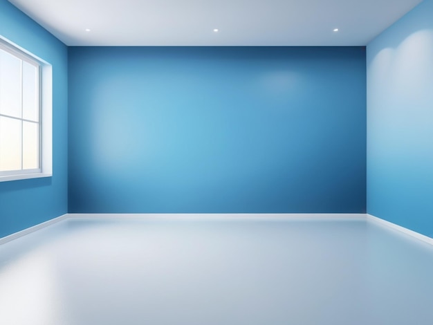 El fondo de la habitación con gradiente de color azul