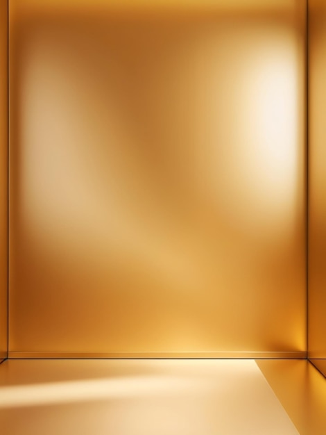 El fondo de la habitación con gradiente de color dorado