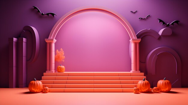 fondo de halloween 3d generado ai