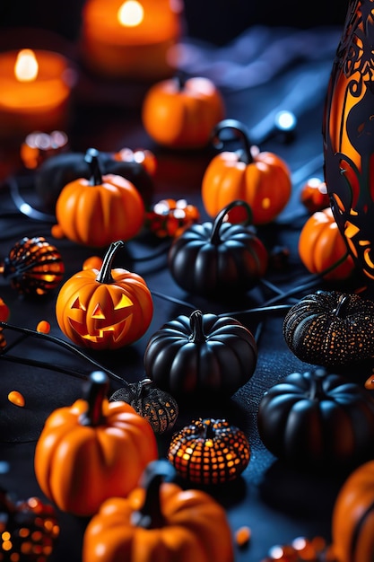 Fondo de halloween con calabaza