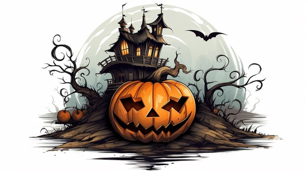 Fondo de Halloween calabaza