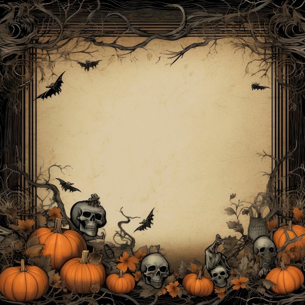 fondo de halloween con calabaza