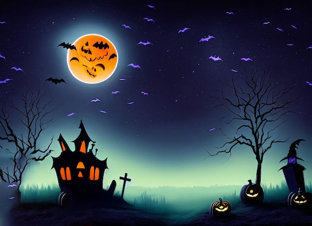 Fondo de Halloween con calabaza