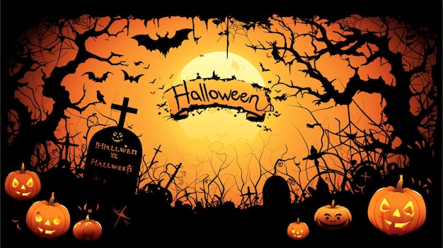 Fondo de Halloween para el cartel de banner papel de pared HD