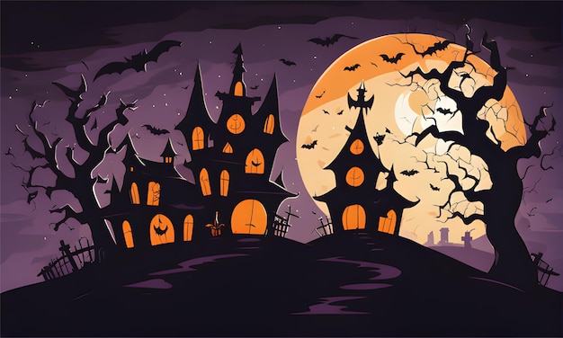 Fondo de halloween castillo de halloween