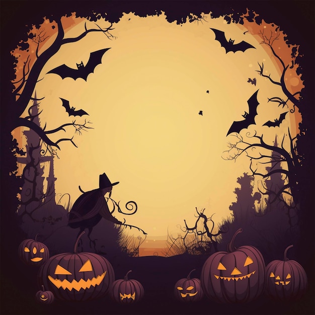 Fondo de halloween en diseño plano