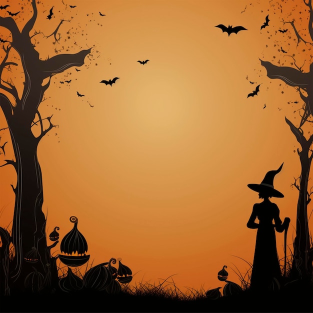 Fondo de halloween en diseño plano