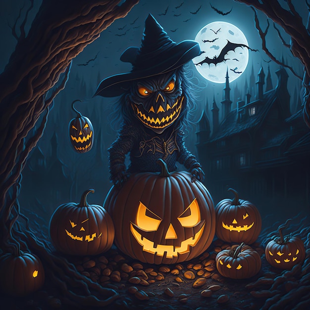 Fondo de Halloween generado por IA