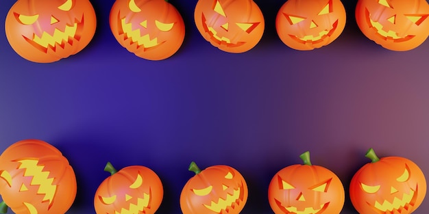 Foto fondo de halloween con ilustración de calabaza