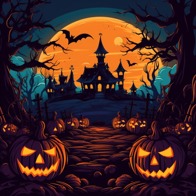 Fondo de Halloween lleno de misterio