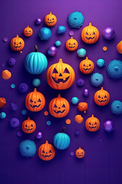 fondo de Halloween con objetos de Halloween