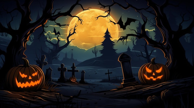 Fondo de Halloween oscuro Vector detallado