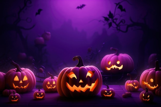 Fondo de halloween simple en color morado