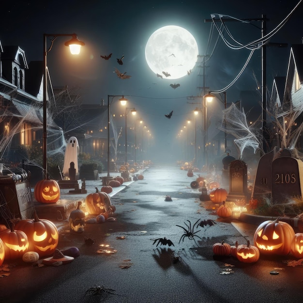 Fondo de Halloween para tus publicaciones de redes sociales de banners de diseño